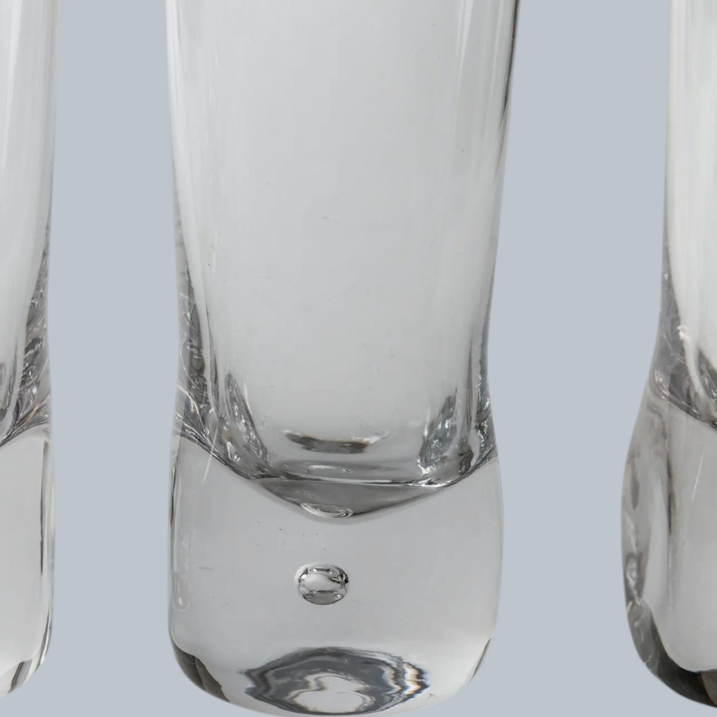 Handcrafted Bubble Base Highball Glass Set – Set of 6