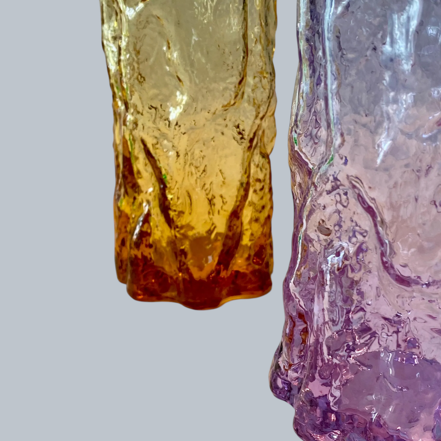 Handcrafted Multicolor Textured Bark Highball Glass Set (Set of 6)