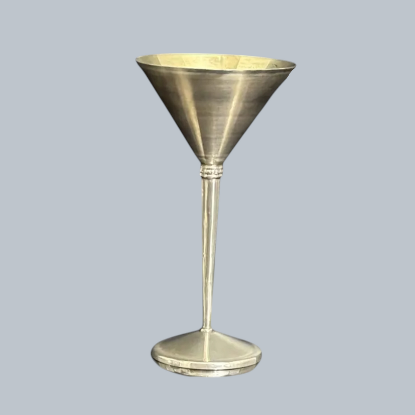Vintage Silver-Plated Martini Goblets with Gold Interior – Set of 6
