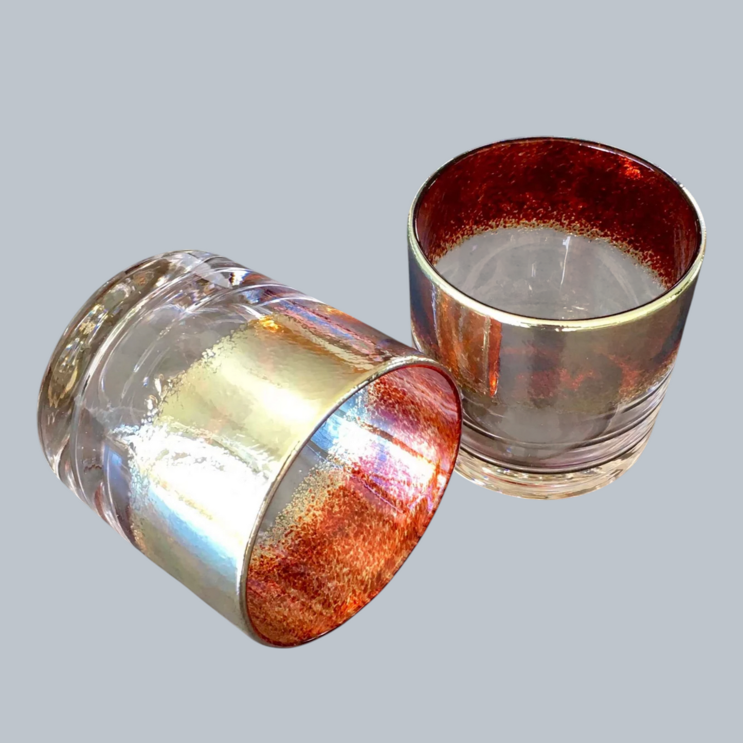 Golden Amber Ombre Rocks Glasses – Set of 6