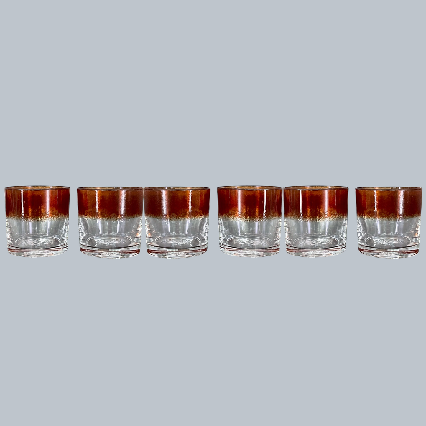 Golden Amber Ombre Rocks Glasses – Set of 6