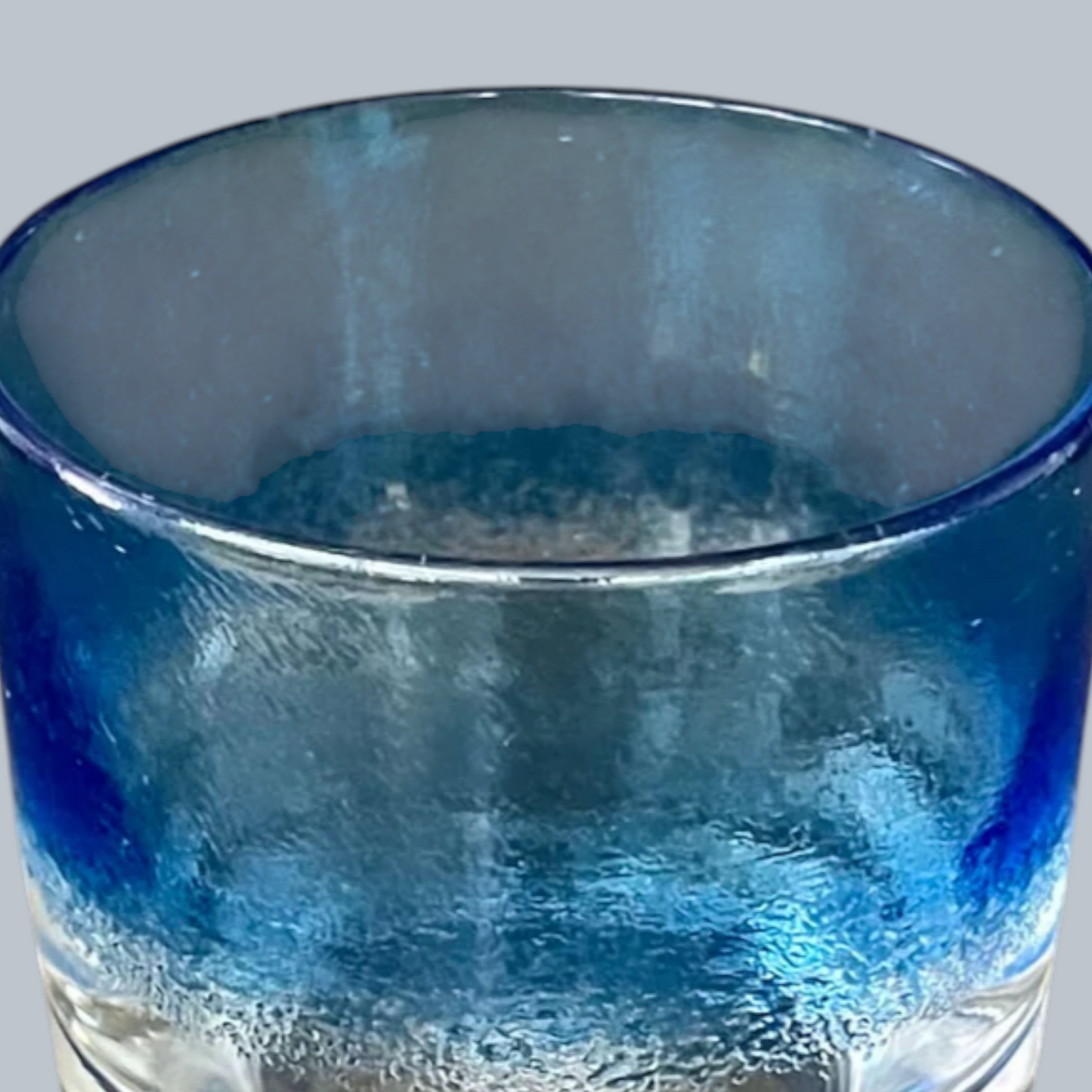 Azure Ombre Textured Rocks Glasses – Set of 6